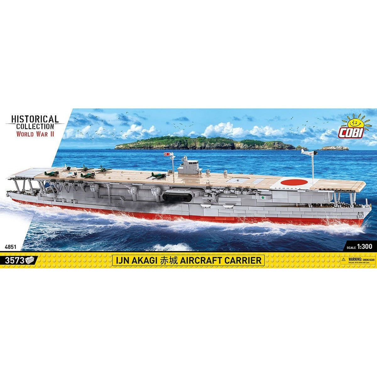 Cobi akagi aircraft carrier constructiespeelgoed (schaal 1:300)