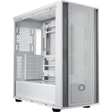 Cooler master masterbox 600 lite midi tower behuizing (wit | 2x usb-a | 1x usb-c | rgb | tempered glass)