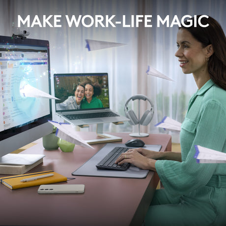 Logitech mk950 signature slim draadloze desktopset (grafiet, us-international lay-out (qwerty), 400 - 4000 dpi)