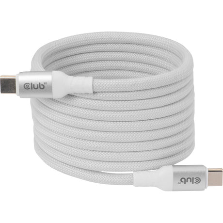 Club 3d magnetische usb‑c kabel (wit, 2 meter)