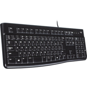 Logitech keyboard k120 for business (zwart, eu lay-out (qwerty), rubberdome, 100%)