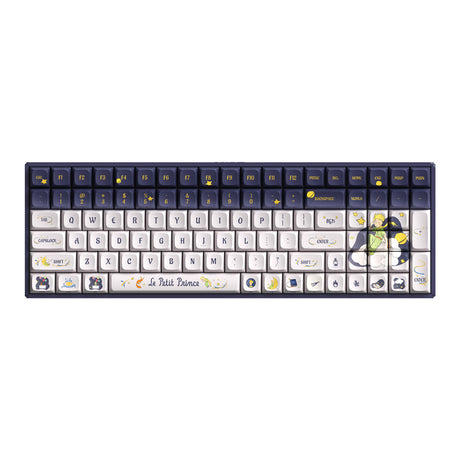 Iqunix f97 starry tryst rgb mechanisch gaming toetsenbord (donkerblauw, us lay-out (qwerty), iqunix little prince, 96%, rgb leds, hot-swappable, pbt, 2.4ghz | bluetooth 5.1 | usb-c)