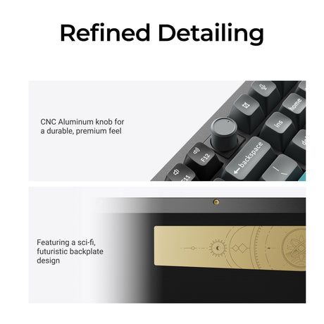 Keychron q6 ultra-m3 8k wireless custom mechanical keyboard (zwart, us lay-out (qwerty), silk pom brown, 100%, rgb, hot swap, 8k, 2.4 ghz bluetooth 5.2 usb-c)