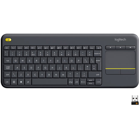 Logitech k400 plus toetsenbord (antraciet, eu lay-out (qwerty))