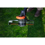 Black+decker 18v trimmer met 2 messen en accu grastrimmer (zwart oranje, 25 cm, accu inbegrepen)