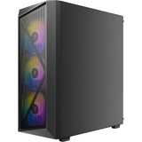 Antec ax67 argb midi tower behuizing (zwart | 3x usb-a | tempered glass)