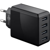 Goobay 4-way usb charger (30 w) (zwart)