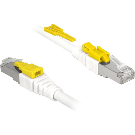 Delock patchkabel rj-45 secure met cat.6a (wit, 85333, 3 meter)