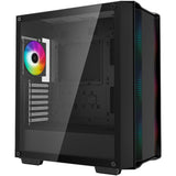 Deepcool cc560 argb v2 midi tower behuizing (zwart | 2x usb-a | rgb | tempered glass)