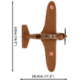 Cobi historical collection - pzl.23 karaś constructiespeelgoed (schaal 1:32)