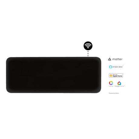 Mill steel wifi paneelverwarming pa1300wifi4 black, 1300 watt convector (zwart, wifi 2,4 ghz (wifi 6), bluetooth 5.2, zigbee 3.0 + app)