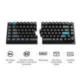 Keychron q11 ultra 8k wireless custom mechanical keyboard (zwart, us lay-out (qwerty), silk pom banana, 100%, rgb leds, ksa double-shot pbt, hot swap, 2.4ghz | bluetooth 5.2 | usb-c)
