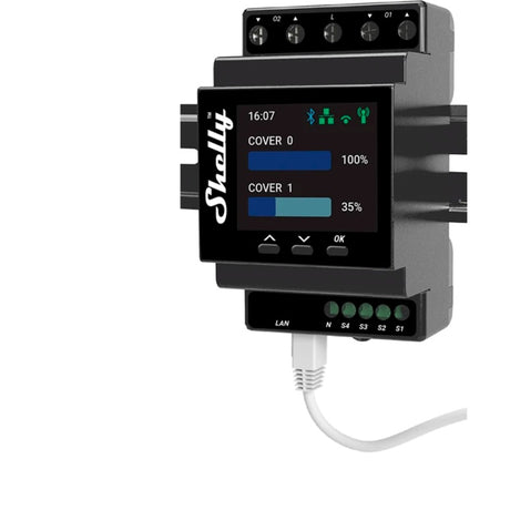 Shelly pro dual cover pm din-railcontroller voor smart home
