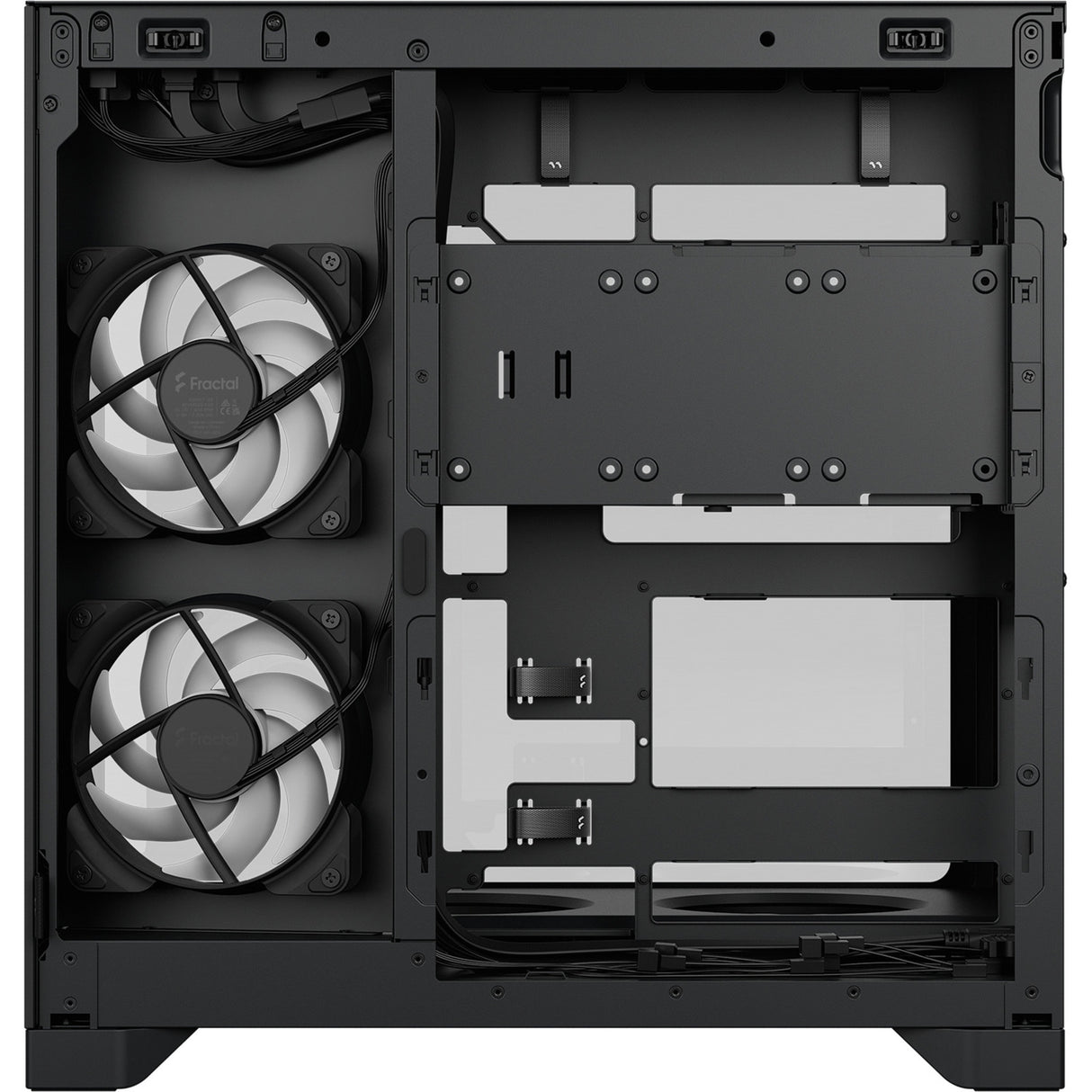 Fractal design pop 2 vision rgb midi tower behuizing (zwart | 1x usb-a | 1x usb-c | rgb | tempered glass)