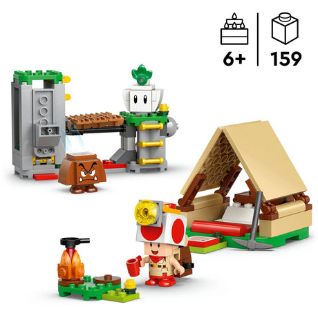 Lego super mario 72040 toad-baas kampeerplaats
