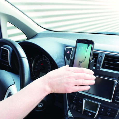 Act connectivity automatische smartphone autohouder met draadloze snellaadfunctie (zwart)
