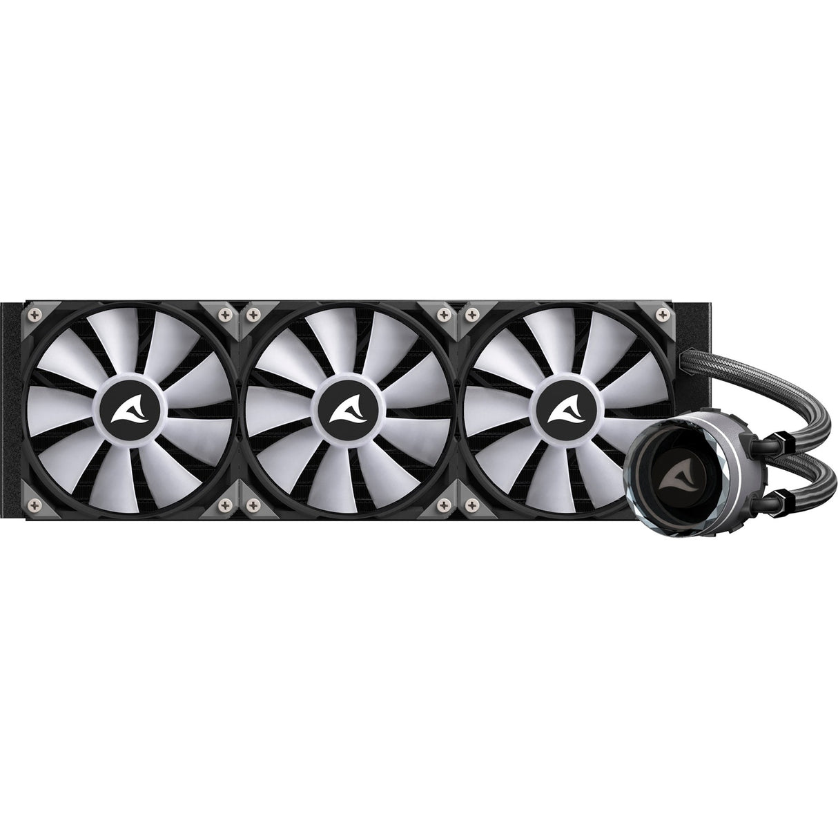 Sharkoon s90 rgb waterkoeling (zwart, 4-pins pwm fan-connector)