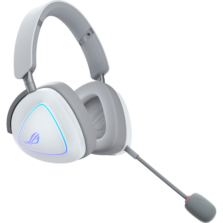 Asus rog delta ii moonlight white edition over-ear gaming headset (wit, rgb, 3.5 mm, 2.4 ghz, bluetooth)