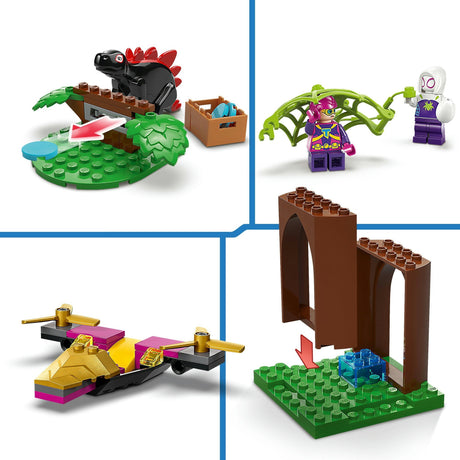 Lego spidey 11200 spidey en gobby's raptorstrijd bij de boomhut
