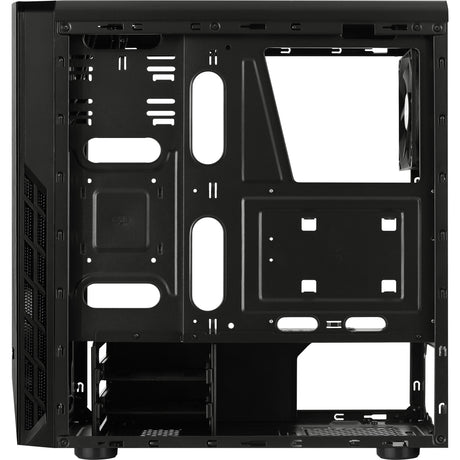 Aerocool rift midi tower behuizing (zwart | 3x usb-a | rgb | window)