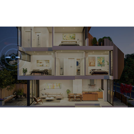 Foscam v8p, 4k 8mp dual-band wifi beveiligingscamera (wit, met geluid- en lichtalarm)