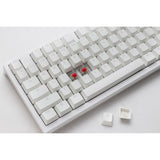 Ducky zero 6108 pure white rgb mechanisch gaming toetsenbord (wit, us lay-out (qwerty), cherry mx2a brown, 100%, rgb leds, double-shot pbt, hot swap, 2.4ghz | bluetooth | usb-c)