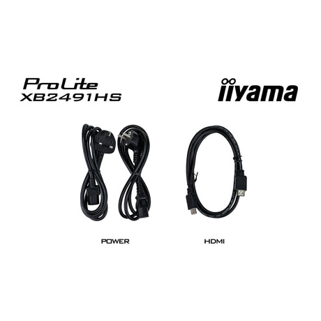 Iiyama prolite xb2491hs-b1 23.8 monitor (zwart, 1x displayport, 1x hdmi, 120 hz)