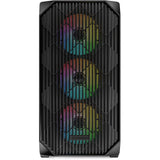 Sharkoon mk3 rgb mini tower behuizing (zwart | 2x usb-a | 1x usb-c | rgb | tempered glass)