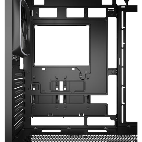 Sharkoon ak5g rgb midi tower behuizing (zwart | 2x usb-a | 1x usb-c | rgb | tempered glass)