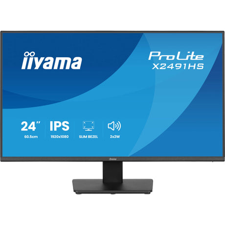 Iiyama prolite x2491hs-b1 23.8 monitor (zwart, 1x displayport, 1x hdmi, 120 hz)