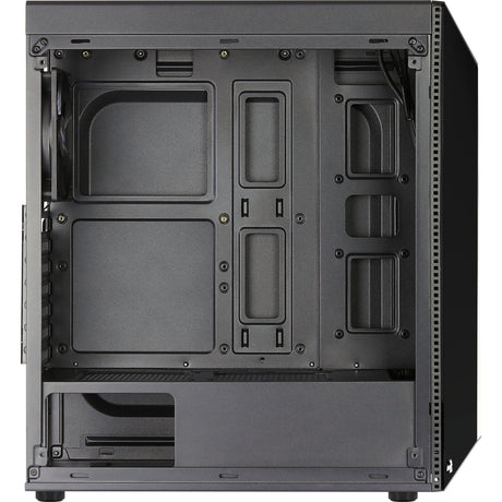 Aerocool shard midi tower behuizing (zwart | 3x usb-a | rgb | window)