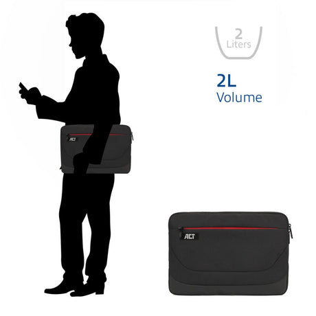 Act connectivity suburb laptop sleeve 14,1 (zwart)