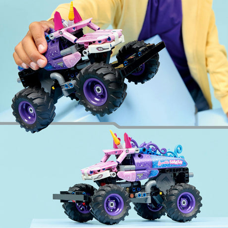Lego technic monster jam sparkle smash pull-back monstertruck speelgoed voor kinderen 42220