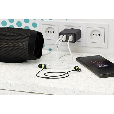 Goobay 4-way usb charger (30 w) (zwart, 4x usb-a)