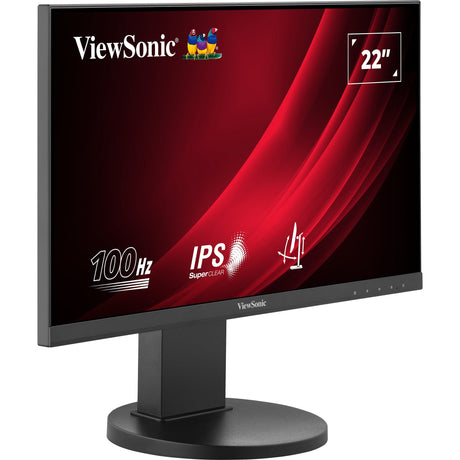Viewsonic vg2208a 22 monitor (zwart, 1x hdmi, 1x displayport, usb-c, usb-a, sound, 100 hz)