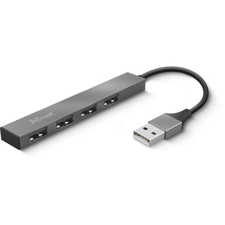 Trust halyx aluminium 4-port mini usb hub usb-hub (aluminium)