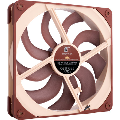 Noctua nf-a14x25 g2 pwm case fan (bruin beige, 140 x 140 x 25 mm)