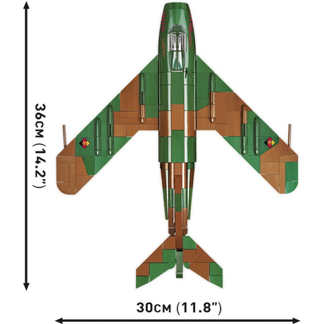 Cobi historical collection - lim-5 ( mig-17f ) east germany air force constructiespeelgoed (schaal 1:32)