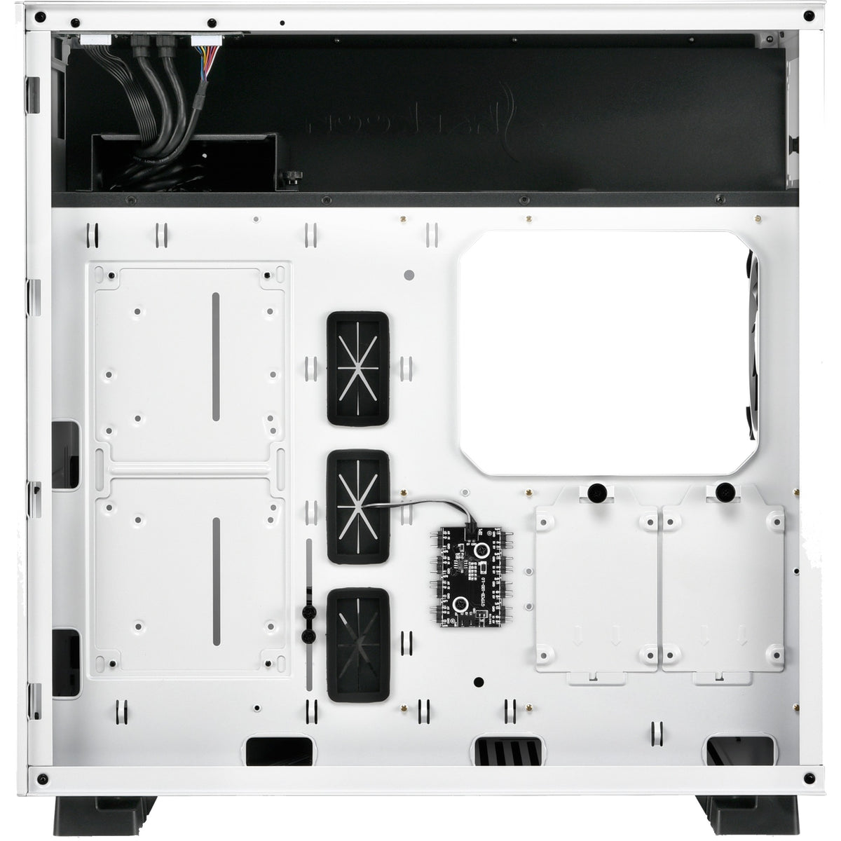 Sharkoon pure steel rgb midi tower behuizing (wit | 2x usb-a | rgb | tempered glass)