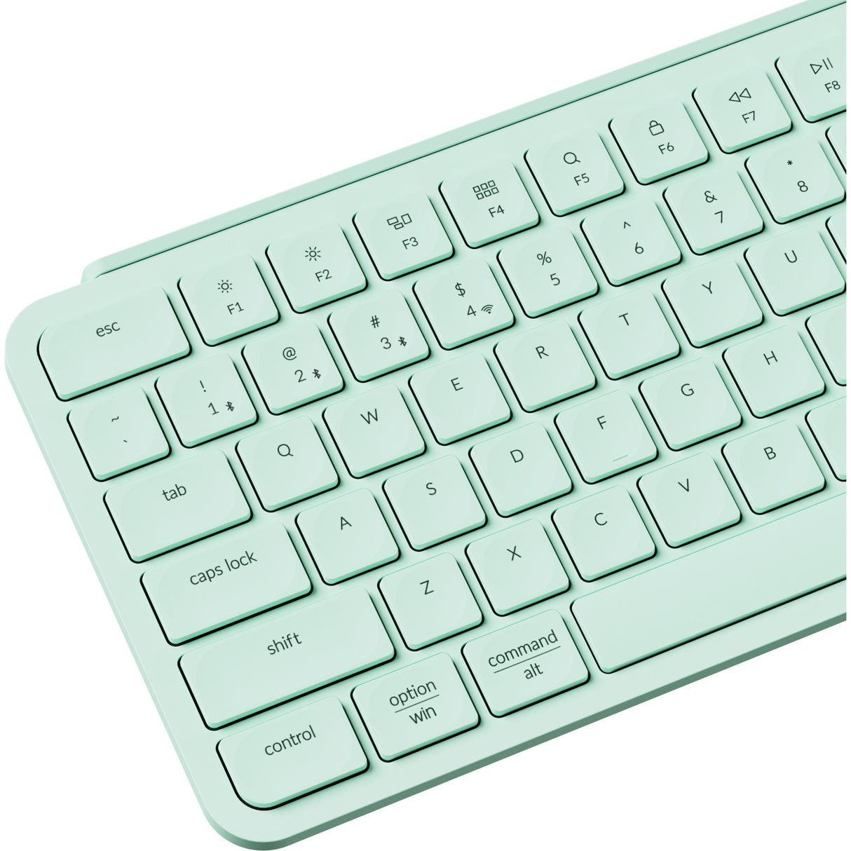 Keychron b6 pro-k7 toetsenbord (mint, us lay-out (qwerty), scissor switches, 100%, abs, 2.4 ghz | bluetooth 5.2 | usb-c)