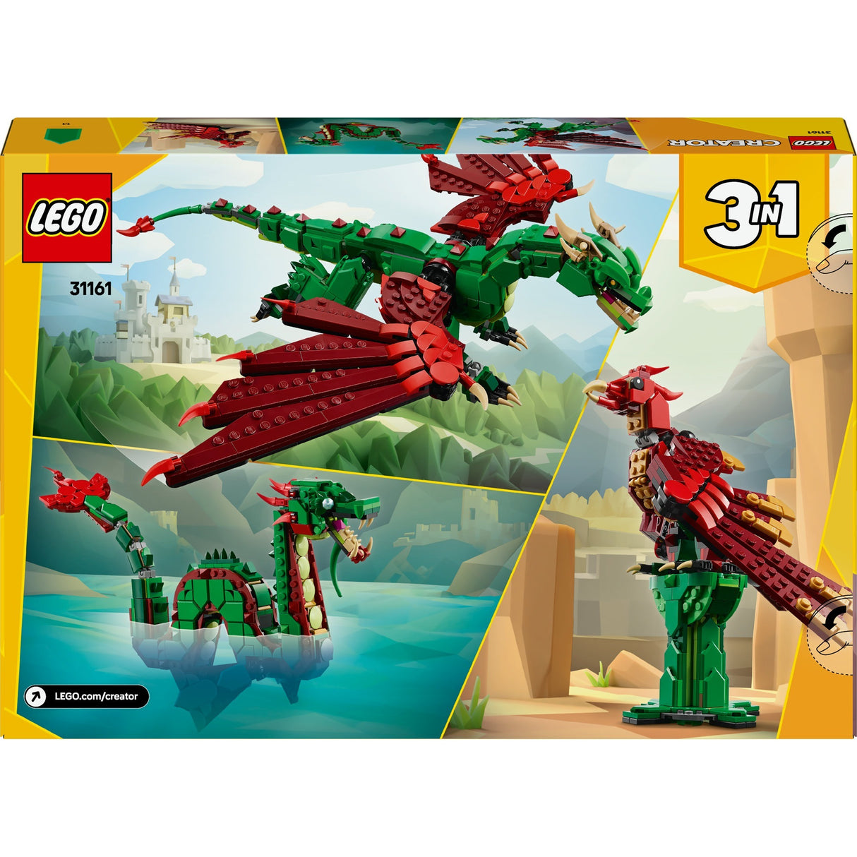 Lego creator 3in1 middeleeuwse draak - 31161
