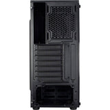 Inter-tech t-11 televen midi tower behuizing (zwart | 3x usb-a | window)
