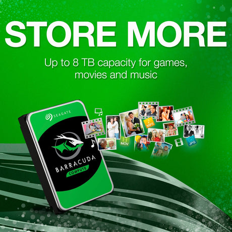 Seagate barracuda 8 tb harde schijf (st8000dm004, sata 600)