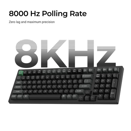 Keychron k4 ultra 8k wireless custom mechanical keyboard (zwart, us lay-out (qwerty), apex red, 96%, rgb leds, osa double-shot pbt, usb-c | 2.4 ghz | bluetooth 5.2)