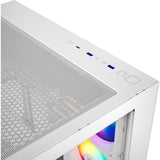 Xyz pc gear tesseract x midi tower behuizing (wit | 2x usb-a | 1x usb-c | tempered glass)