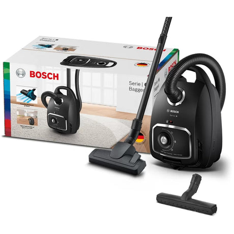 Bosch serie 6 stofzuiger met zak bgb6x320 (zwart)