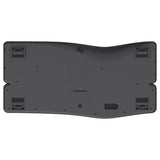 Trust keyra ergonomisch draadloos toetsenbord (zwart, us lay-out (qwerty), 100%, 2.4 ghz usb | bluetooth)
