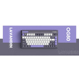 Iqunix og80 lavandin wireless mechanical keyboard (lavendel, us lay-out (qwerty), cherry mx red, 80% (tkl), hot-swappable, pbt, 2.4ghz | bluetooth 5.1 | usb-c)