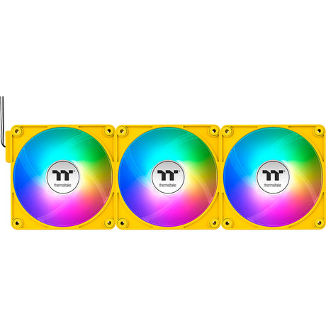 Thermaltake ct120 ex argb sync pc cooling fan bumblebee (3-fan pack) case fans (geel, 3 stuks, 120 x 120 x 25 mm, pwm)