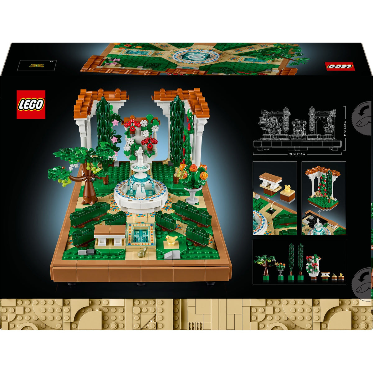 Lego icons tuin met fontein - 10359